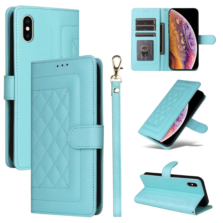 Diamond Lattice Leather Flip Phone Case, Series 4