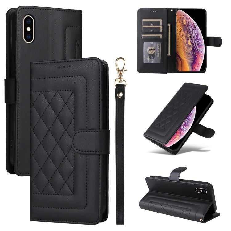 Diamond Lattice Leather Flip Phone Case, Series 4