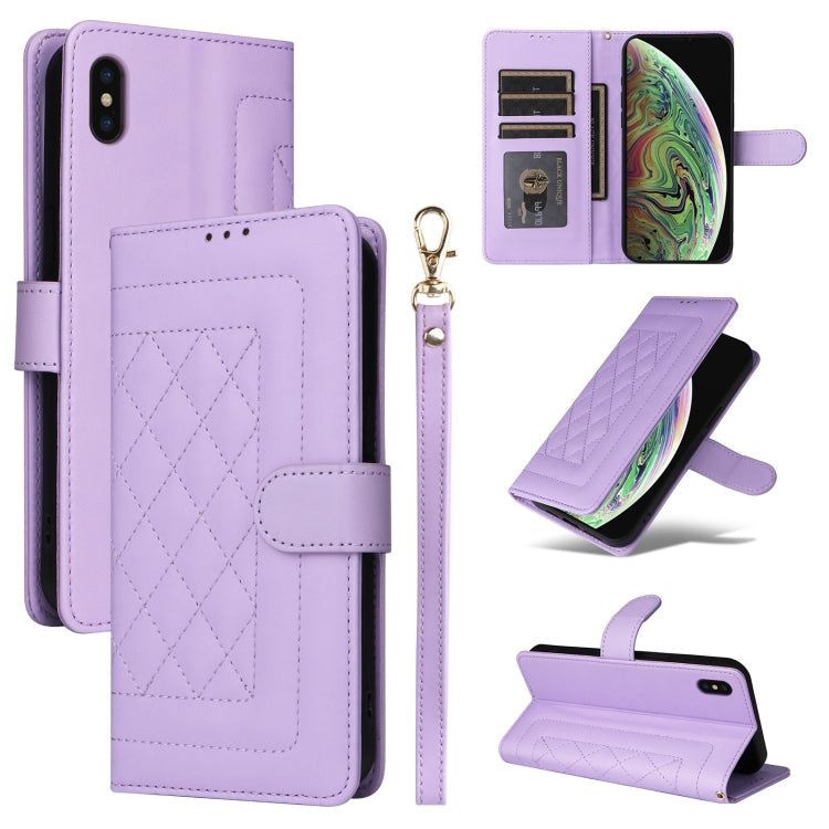 Diamond Lattice Leather Flip Phone Case, Series 4