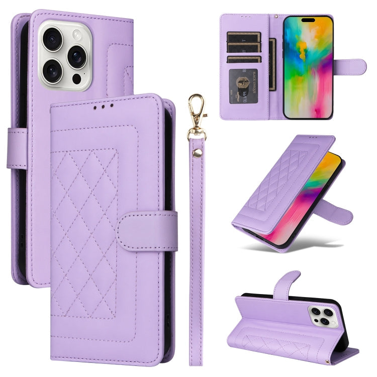 Diamond Lattice Leather Flip Phone Case, Series 6