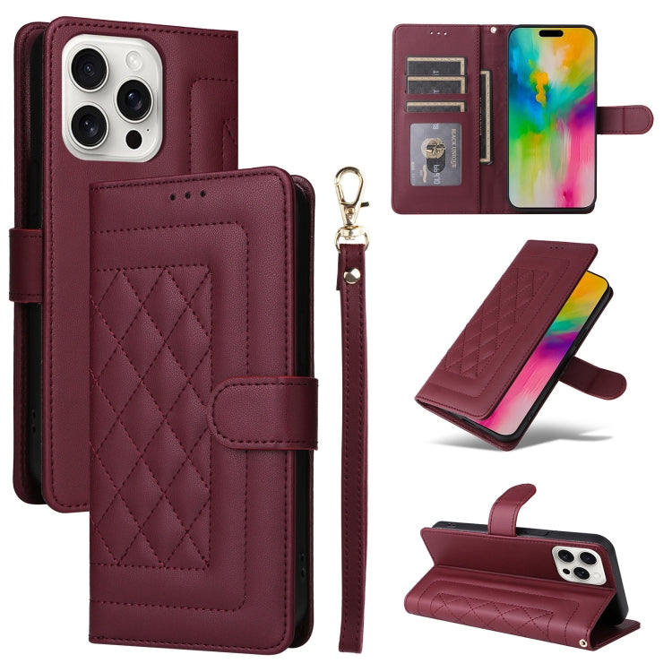 Diamond Lattice Leather Flip Phone Case, Series 6