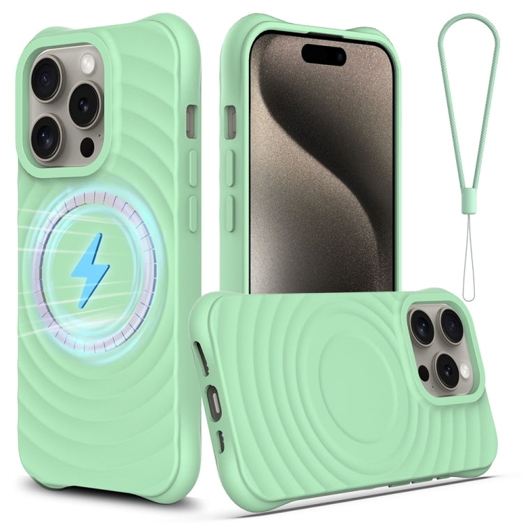 Wave Texture MagSafe Magnetic Liquid Silicone Phone Case, Series 1