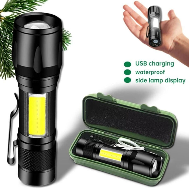 A10 Mini 395nm Ultraviolet Ray Detection Lamp COB Flashlight(Black)-Reluova