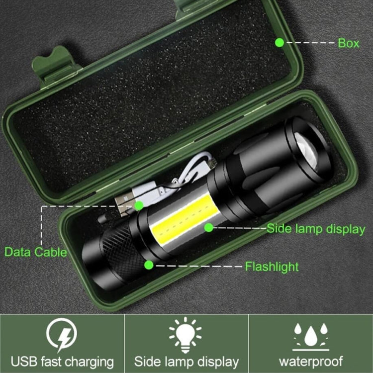 A10 Mini 395nm Ultraviolet Ray Detection Lamp COB Flashlight(Black)-Reluova