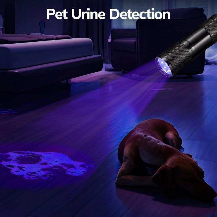 Mini 9 LEDs 395nm Ultraviolet Ray Detection Flashlight My Store