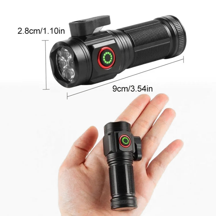 W5183 4 LEDs Highlight Mini Rechargeable Flashlight My Store