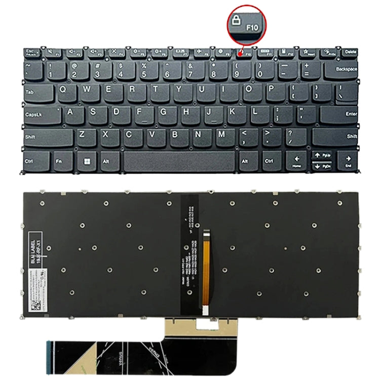 US Version Laptop Backlight Keyboard, F10 Key with Lock Icon My Store