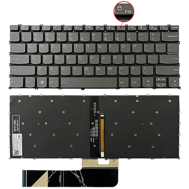 US Version Laptop Backlight Keyboard, F10 Key with Lock Icon My Store