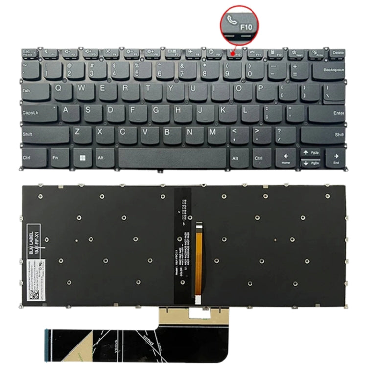 US Version Laptop Backlight Keyboard, F10 Key with Phone Icon My Store