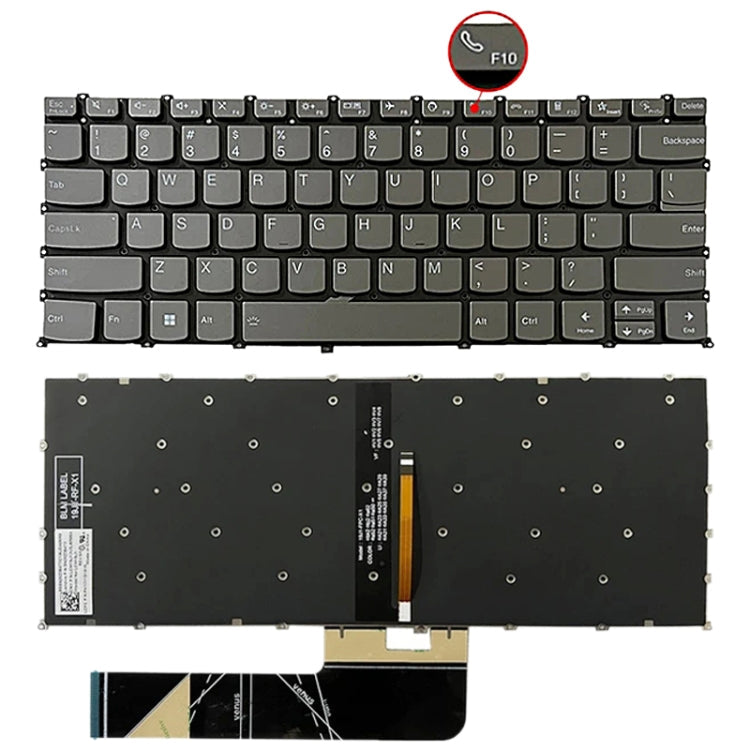 US Version Laptop Backlight Keyboard, F10 Key with Phone Icon