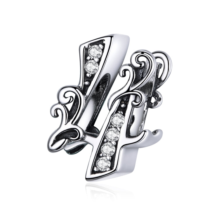 S925 Sterling Silver Relief Number Series 0-9 Beads DIY Bracelet Necklace Accessories My Store