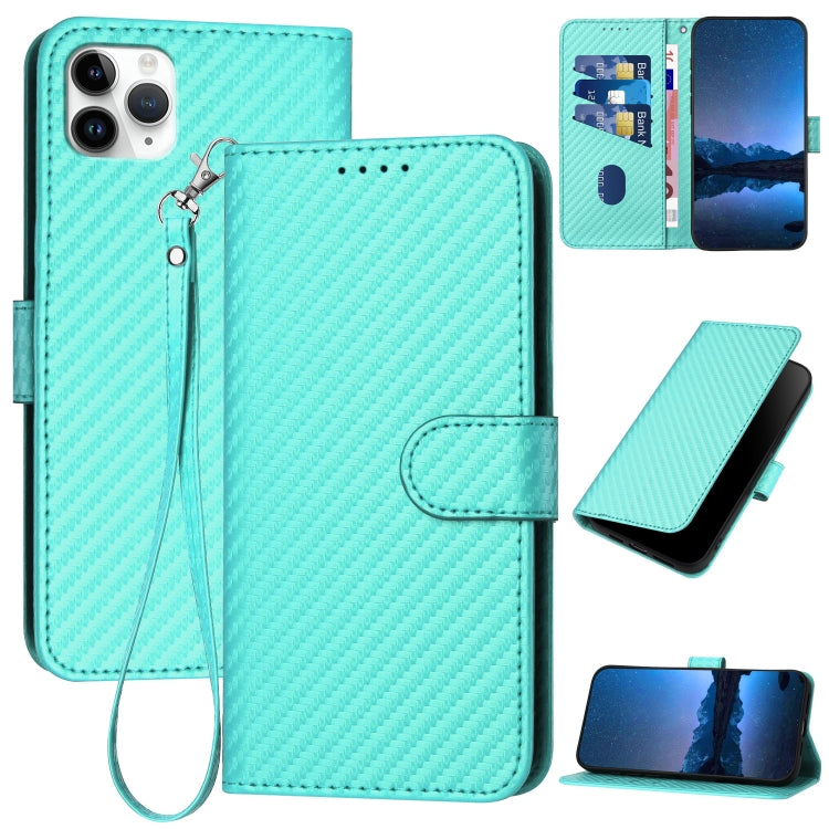 YX0070 Carbon Fiber Buckle Leather Phone Case with Lanyard, Series 3