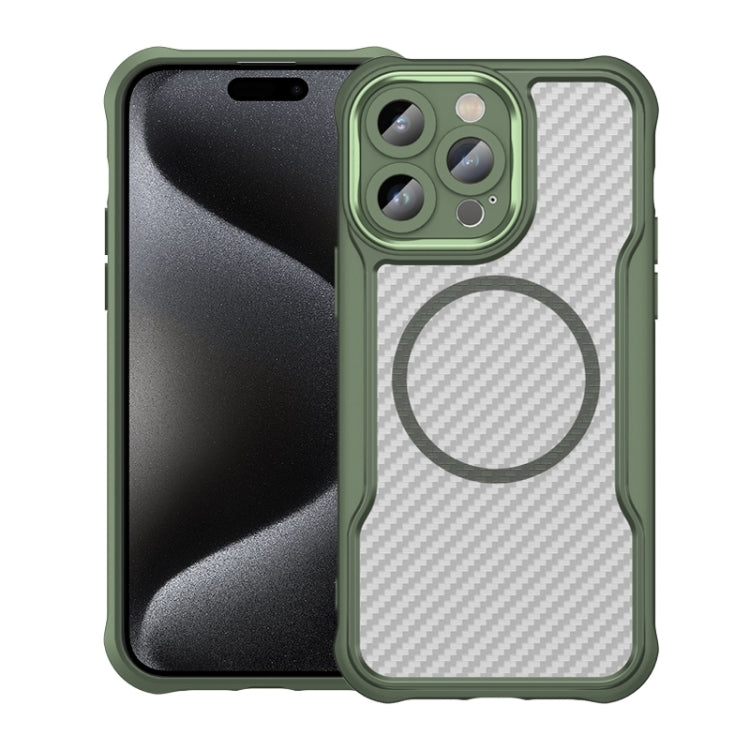 Carbon Fiber Texture MagSafe Translucent Phone Case, Series 2