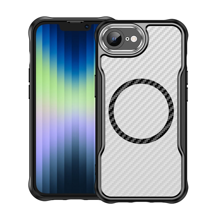 Carbon Fiber Texture MagSafe Translucent Phone Case, Series 1