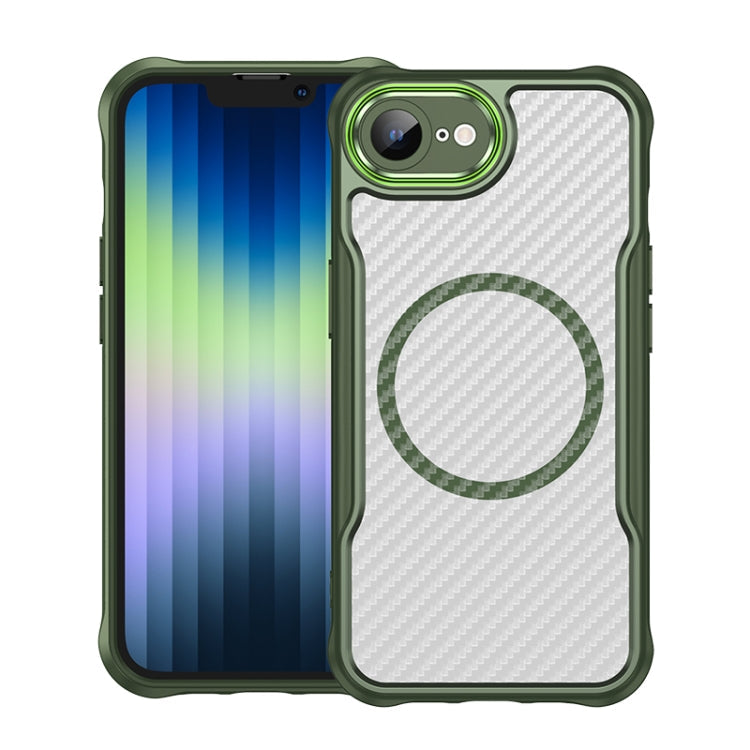 Carbon Fiber Texture MagSafe Translucent Phone Case, Series 1