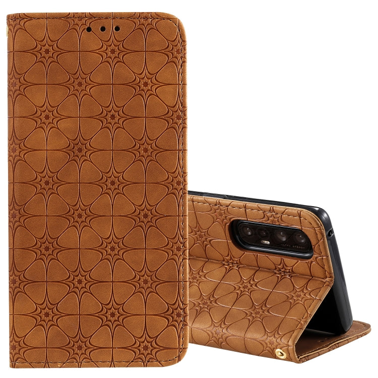 Lucky Flowers Embossing Pattern Magnetic Horizontal Flip Leather Case with Holder & Card Slots, Series 1