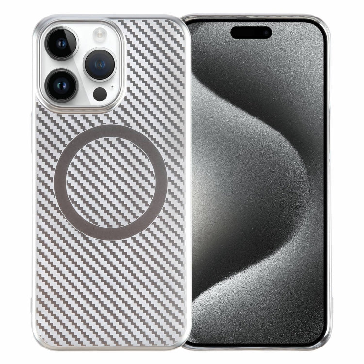 6D Plated Carbon Fiber Clear Magsafe PC Phone Case, Series 2