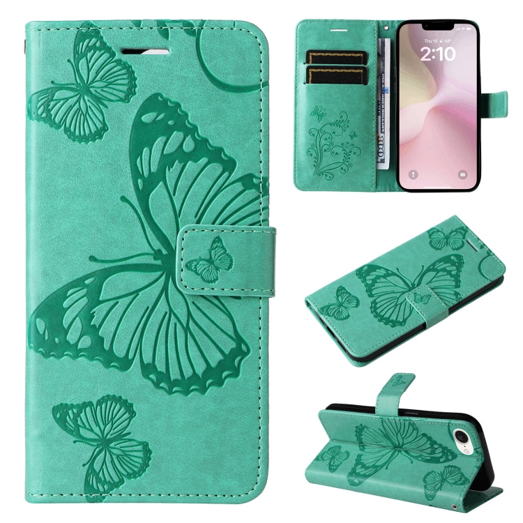 3D Butterfly Embossed Pattern Flip Leather Phone Case, Series 1