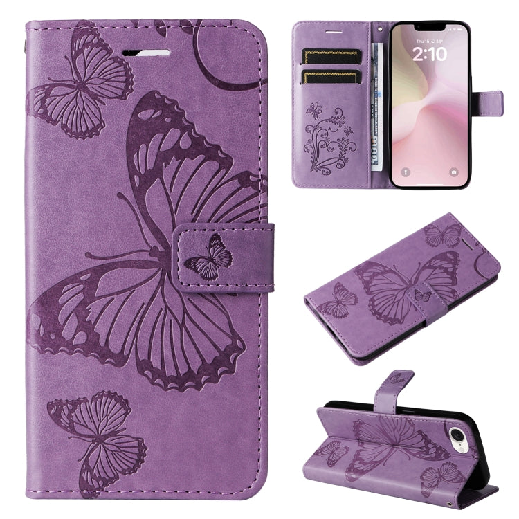 3D Butterfly Embossed Pattern Flip Leather Phone Case, Series 1