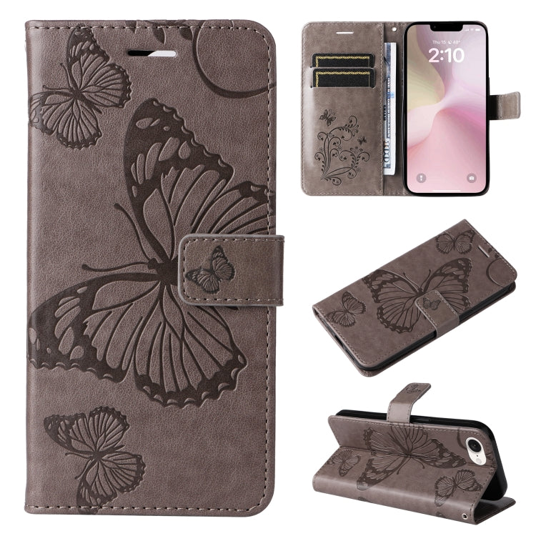 3D Butterfly Embossed Pattern Flip Leather Phone Case, Series 1