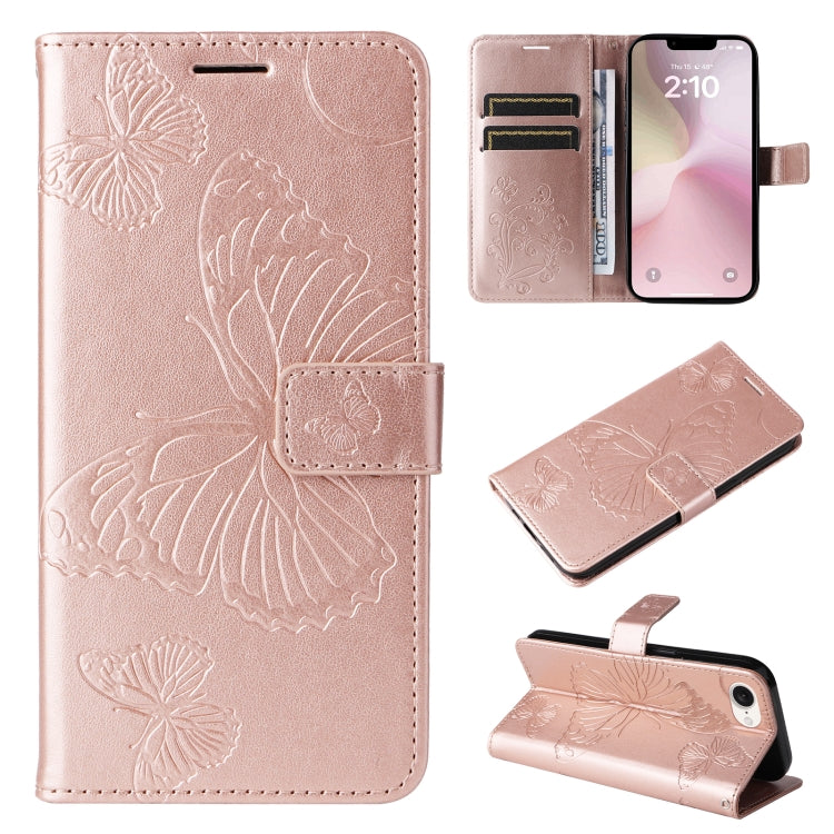 3D Butterfly Embossed Pattern Flip Leather Phone Case, Series 1