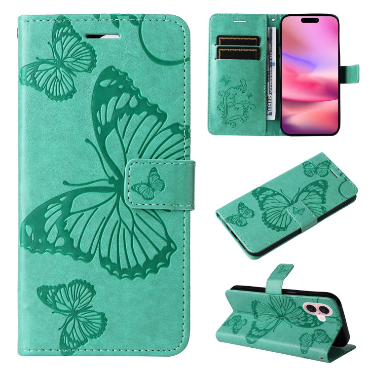 3D Butterfly Embossed Pattern Flip Leather Phone Case, Series 2