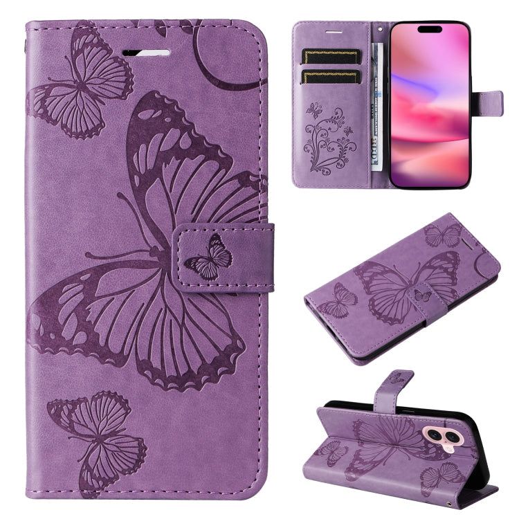 3D Butterfly Embossed Pattern Flip Leather Phone Case, Series 2