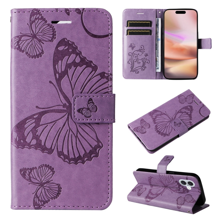 3D Butterfly Embossed Pattern Flip Leather Phone Case, Series 1