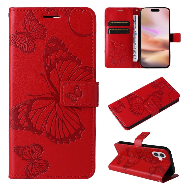 3D Butterfly Embossed Pattern Flip Leather Phone Case, Series 1