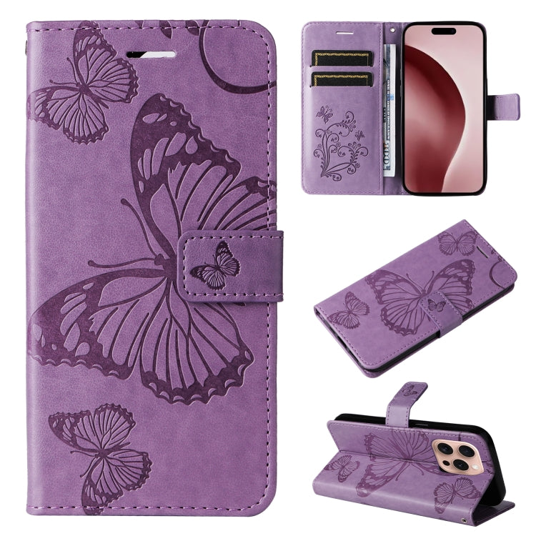 3D Butterfly Embossed Pattern Flip Leather Phone Case, Series 1