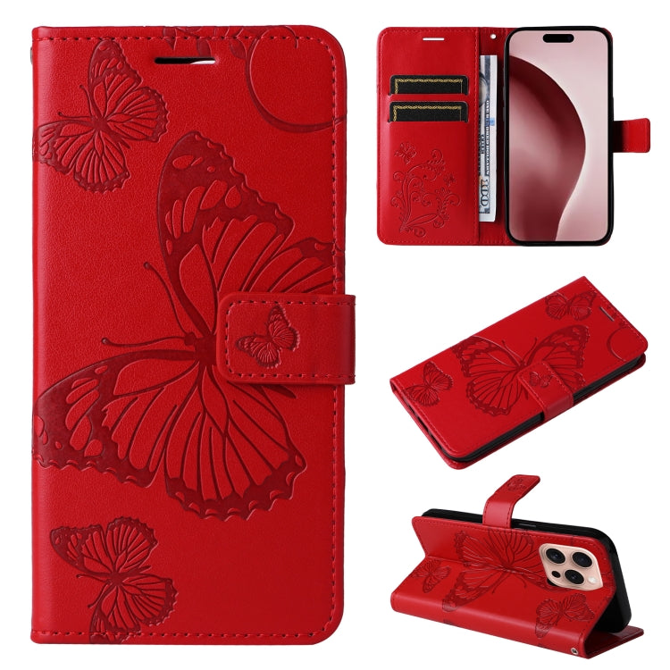 3D Butterfly Embossed Pattern Flip Leather Phone Case, Series 1