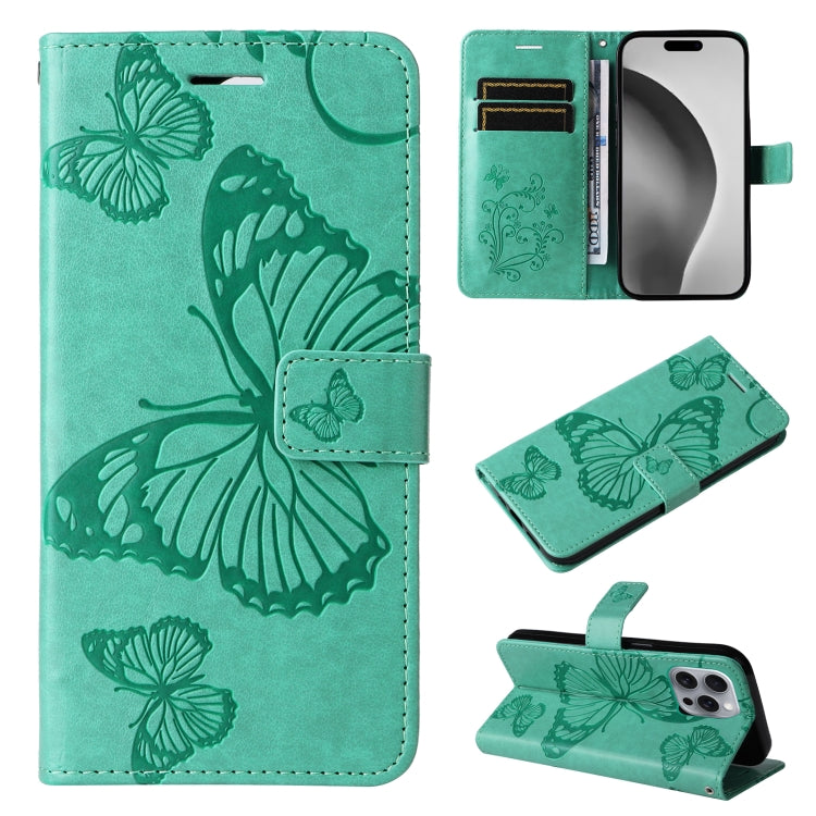 3D Butterfly Embossed Pattern Flip Leather Phone Case, Series 2