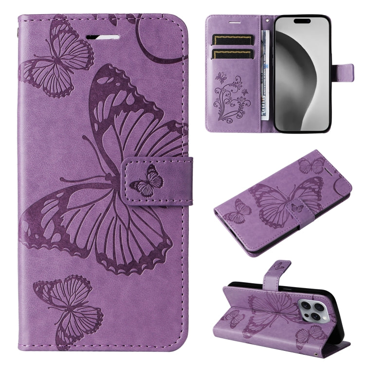 3D Butterfly Embossed Pattern Flip Leather Phone Case, Series 2