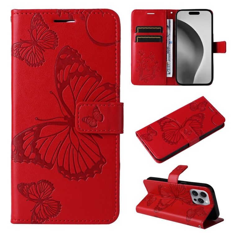 3D Butterfly Embossed Pattern Flip Leather Phone Case, Series 2