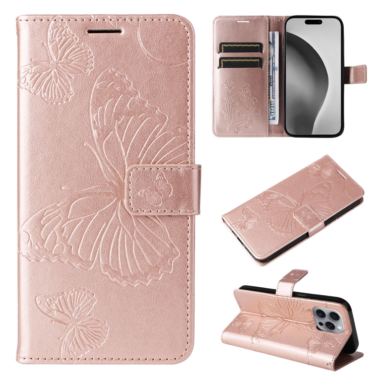 3D Butterfly Embossed Pattern Flip Leather Phone Case, Series 2