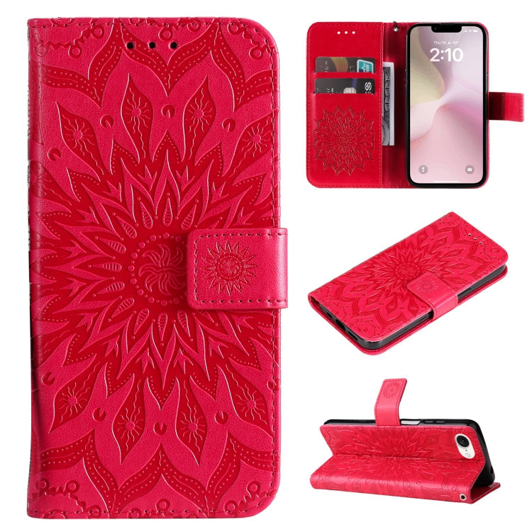 Embossed Sunflower Pattern Flip Leather Phone Case, Series 1