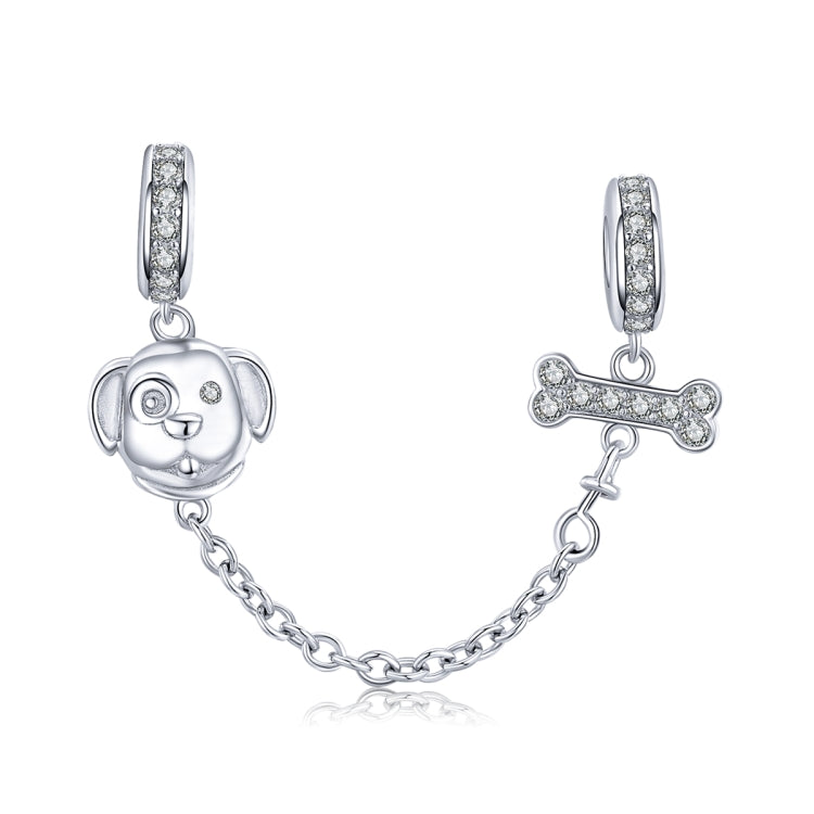 Sterling Silver S925 Pet Dog Beaded DIY Safety Chain Bracelet Accessories Reluova