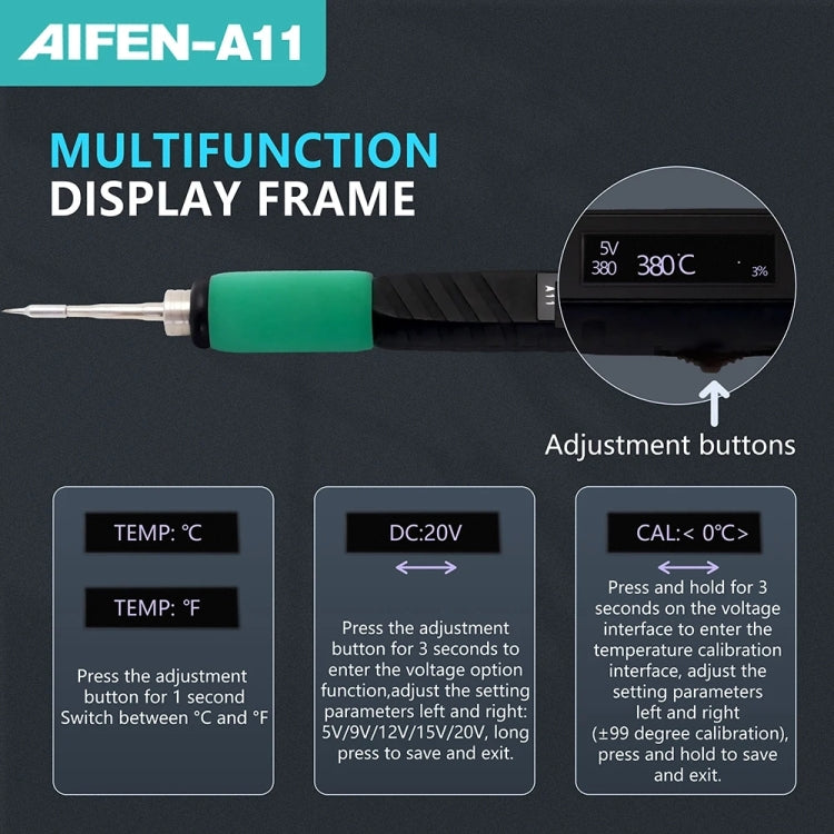 Aifen A11 Portable USB Charging Soldering Station with C210 Handle