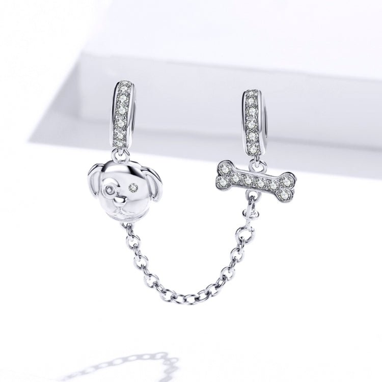 Sterling Silver S925 Pet Dog Beaded DIY Safety Chain Bracelet Accessories Reluova