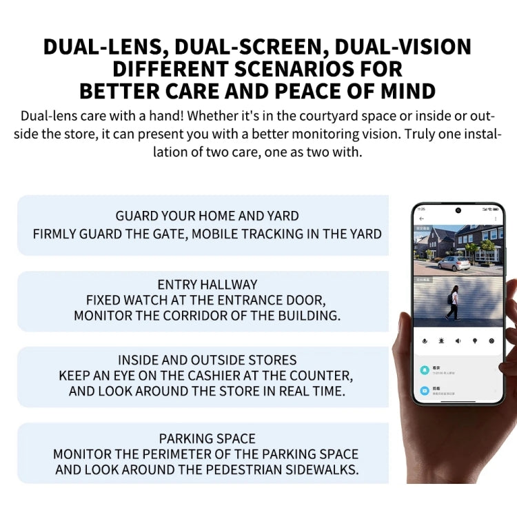 Xiaomi CW500 Dual Camera 8MP Outdoor IP66 Waterproof Support AI Detection Two-Way Voice WiFi Camera, US Plug