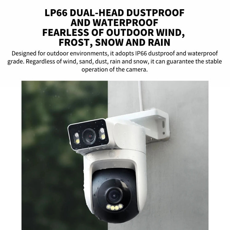 Xiaomi CW500 Dual Camera 8MP Outdoor IP66 Waterproof Support AI Detection Two-Way Voice WiFi Camera, US Plug