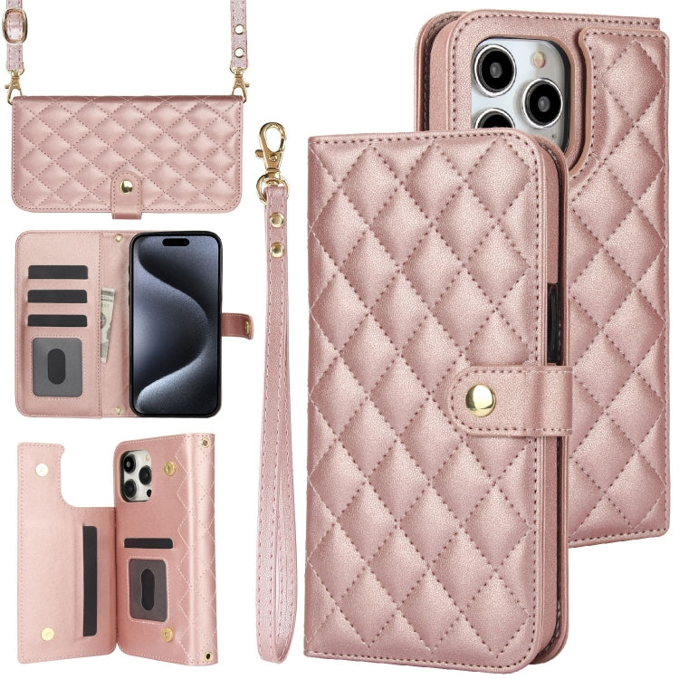 Crossbody Multifunction Rhombic Leather Phone Case, Series 2