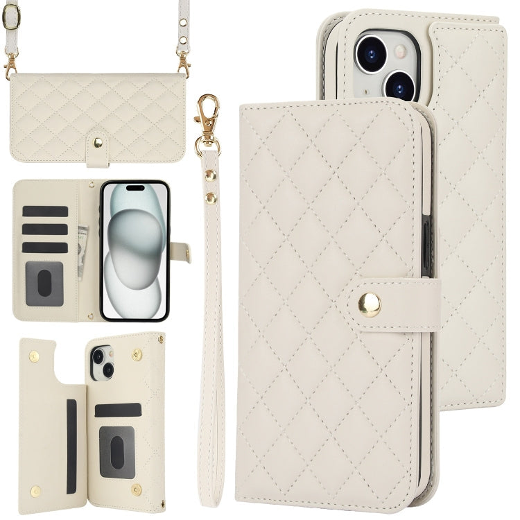 Crossbody Multifunction Rhombic Leather Phone Case, Series 6