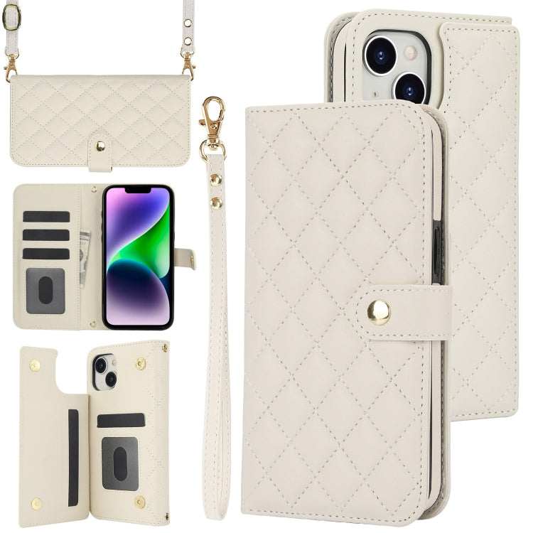 Crossbody Multifunction Rhombic Leather Phone Case, Series 7