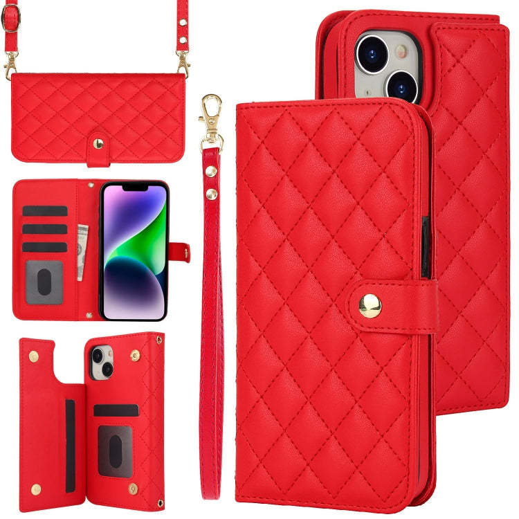 Crossbody Multifunction Rhombic Leather Phone Case, Series 2