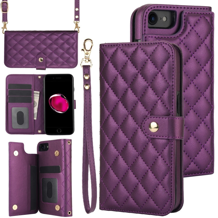 Crossbody Multifunction Rhombic Leather Phone Case, Series 2