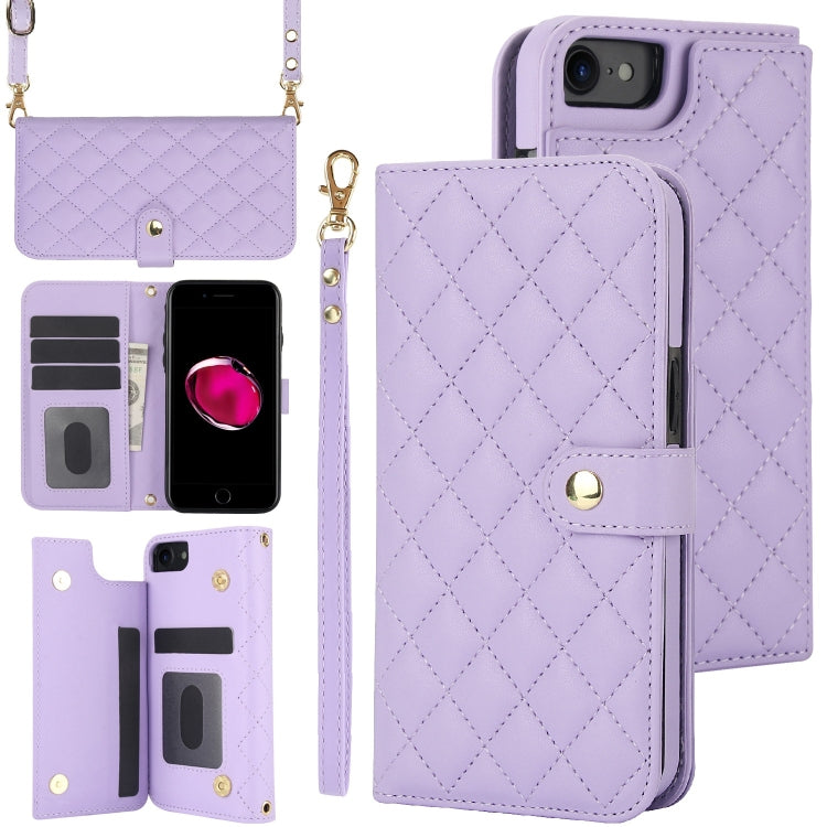 Crossbody Multifunction Rhombic Leather Phone Case, Series 2