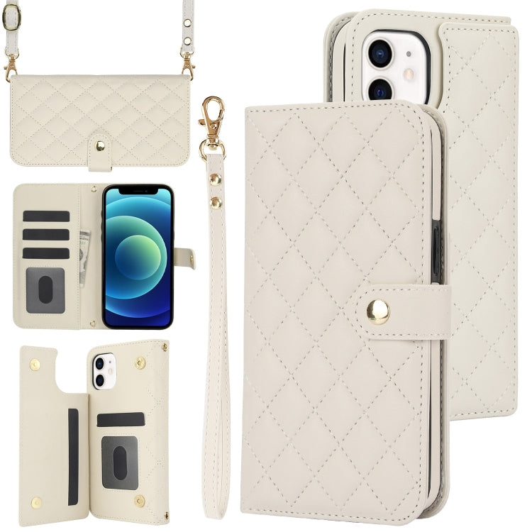 Crossbody Multifunction Rhombic Leather Phone Case, Series 7