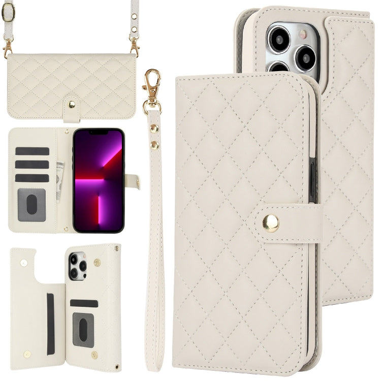 Crossbody Multifunction Rhombic Leather Phone Case, Series 4