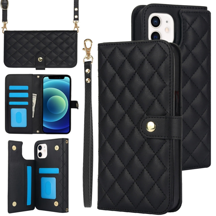 Crossbody Multifunction Rhombic Leather Phone Case, Series 5